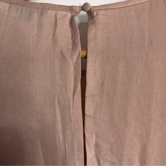 WHOWHATWEAR Blouse  L Blush chiffon Ruffles Very Soft - Picture 5 of 9